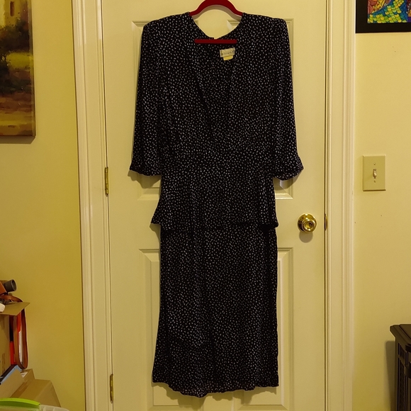 Ladies, Navy Blue Classic Dress, Mirrors II in 14 - Picture 1 of 10